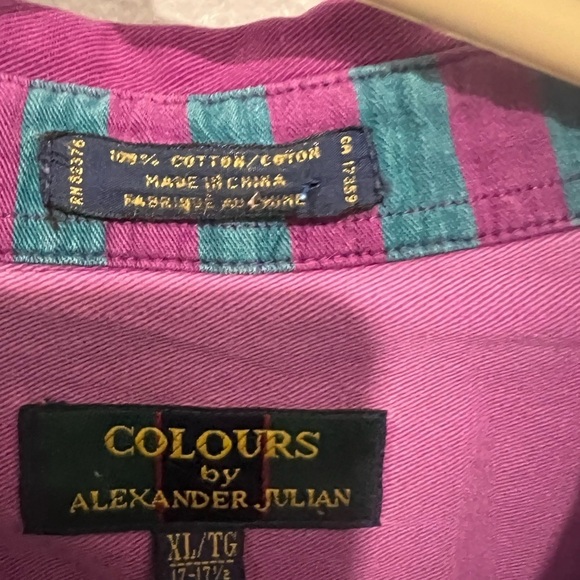 Vintage Mens size xl COLOURS long sleeve button up - Picture 2 of 6